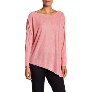 EILEEN FISHER | Asymmetrical Linen Top in Rosewood